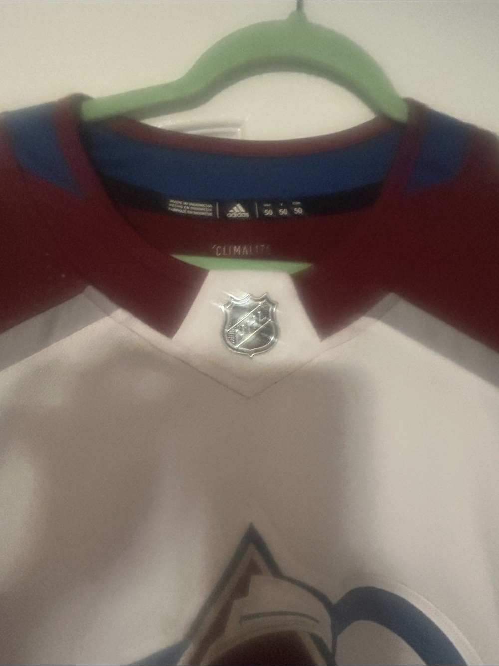 adidas White and Maroon Colorado Avalanche Hockey Jersey